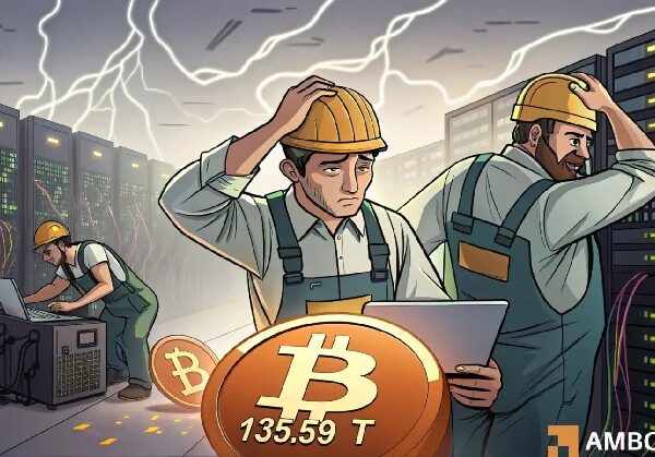 Складність біткойна падає до 135,59 т – але&hellip;